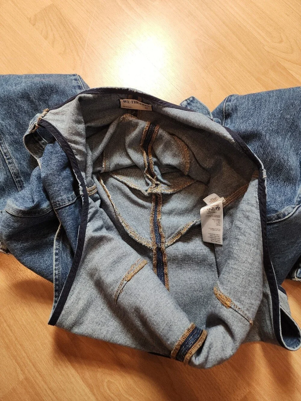 Free People / We The Free High Roller Jumpsuit Denim Jumper Size Medium